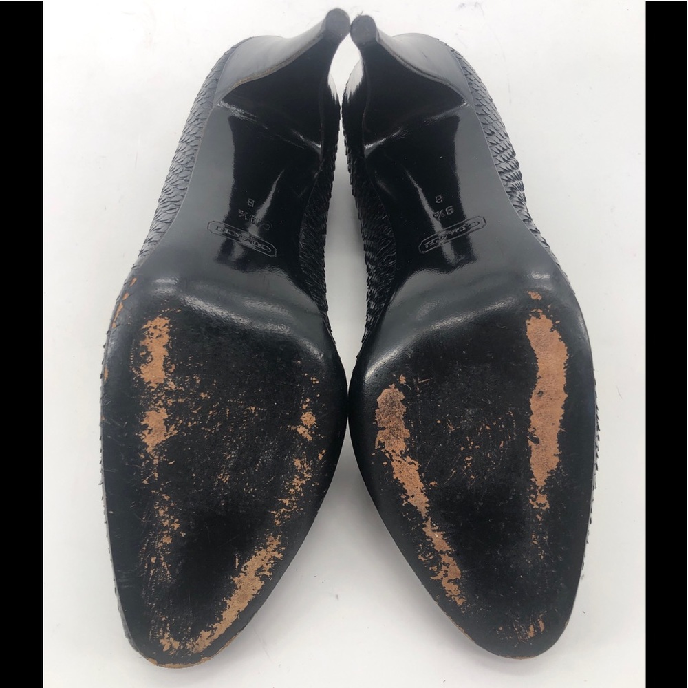 Vintage Coach Black Snakeskin Heels Made In Italy - Picture 8 of 8